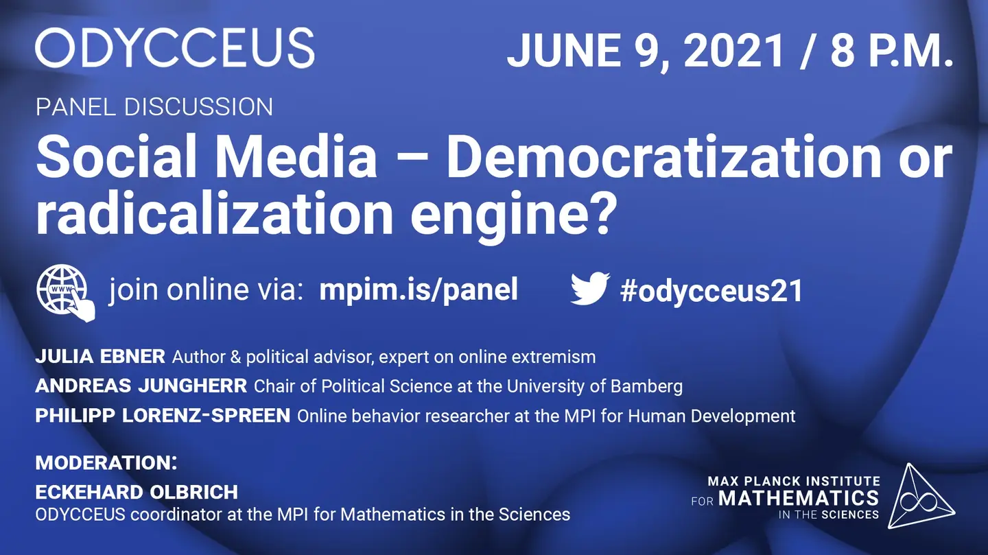 Panel Discussion advertisement with link to join the livestream and Twitter discussion as well as a list of speakers