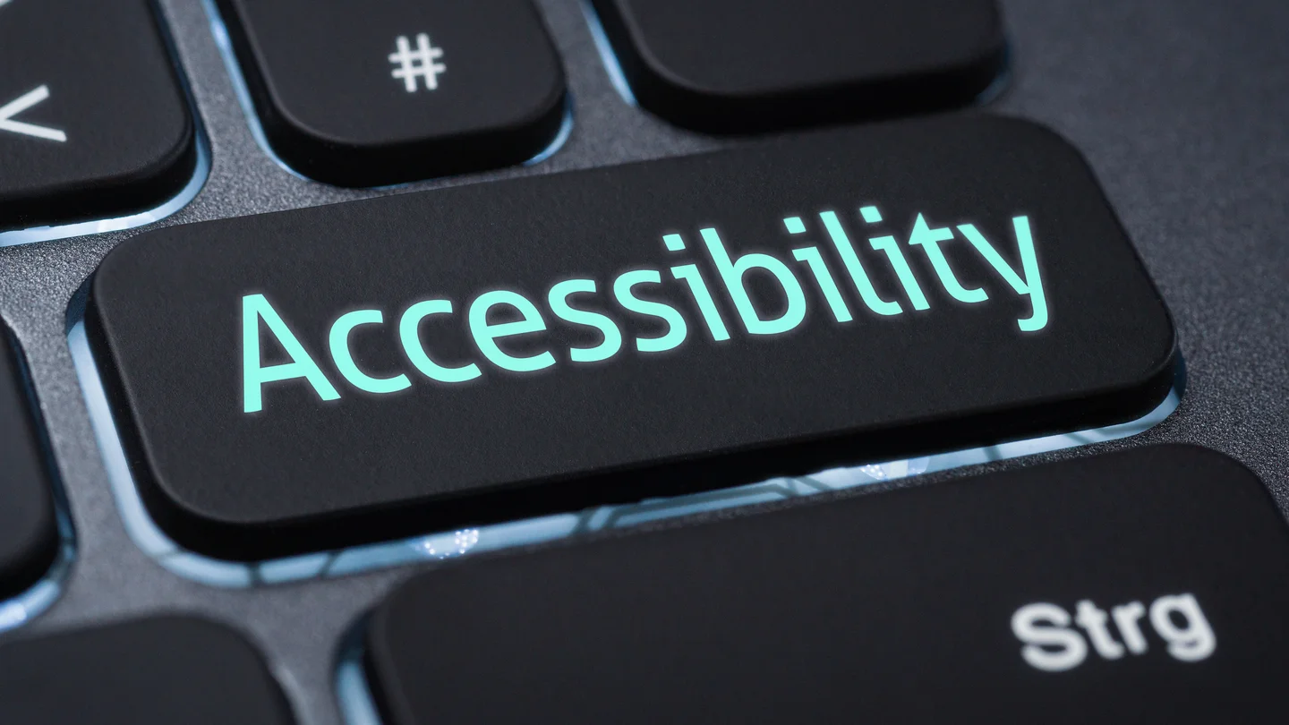 Computer keyboard with a accessibility button