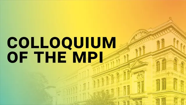 Colloquium of the MPI lettering together with the institute building