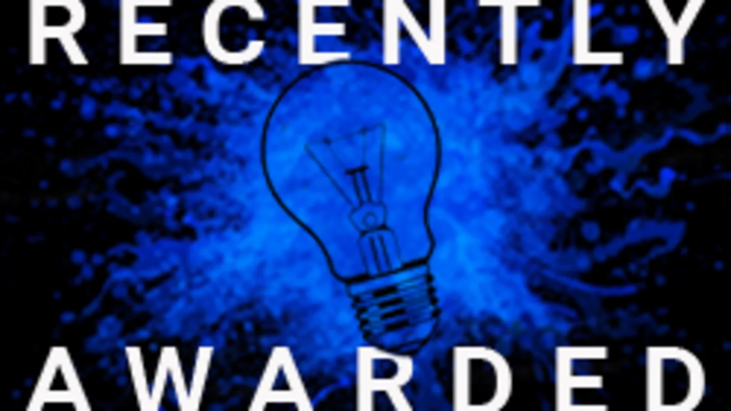 A light bulb on a blue background, next to the text "Recently awarded"