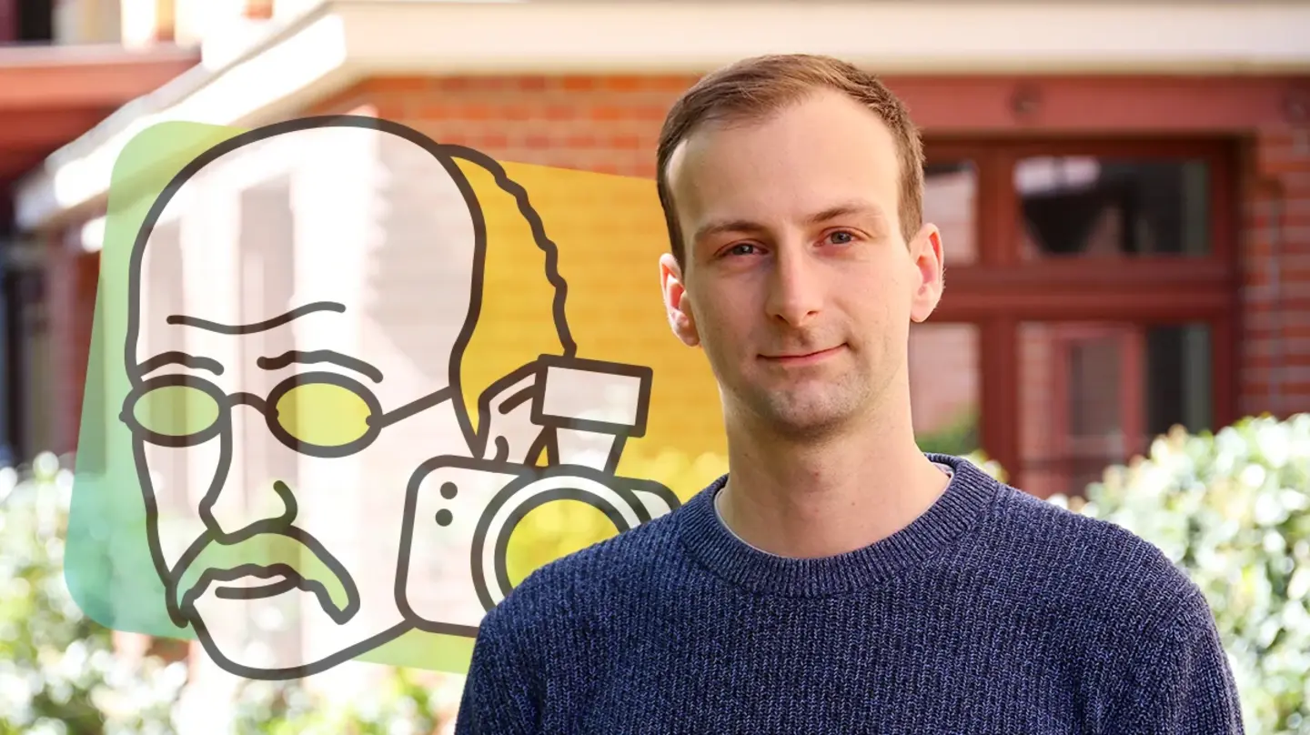 Portrait of Lucas Broux and the Math Planck People Logo