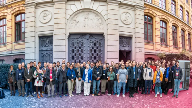 Group photo of the 132 participants of the GTML 2025 conference in front of the institute building