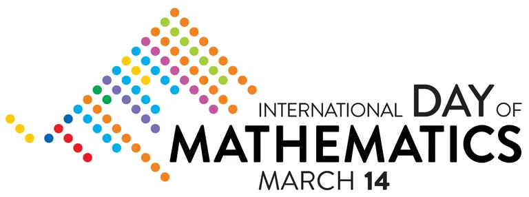 Internationaler Tag der Mathematik am 14. März mit eingefärbten Punkten das ein digitalisiertes Pi repräsentiert