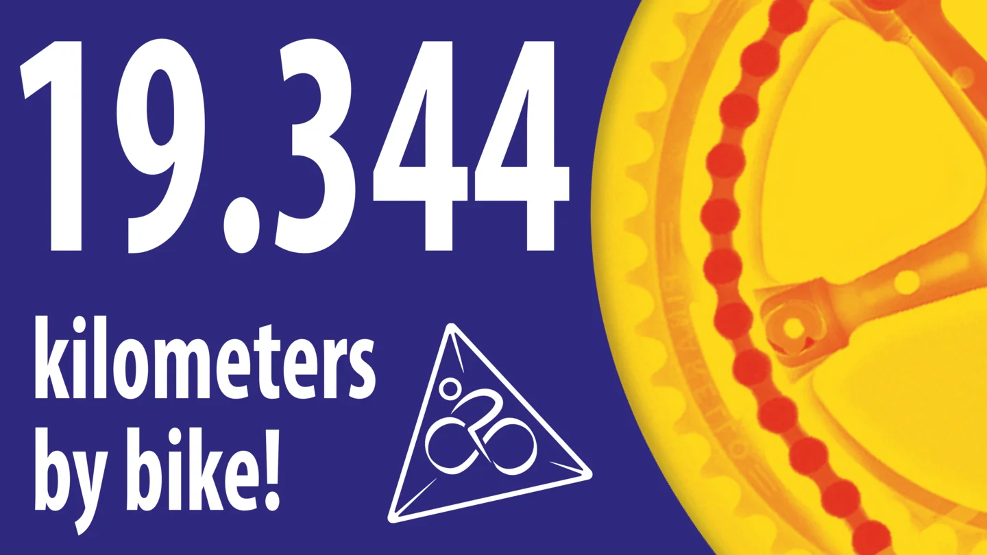 Thank you for 19344 kilometers by bike
