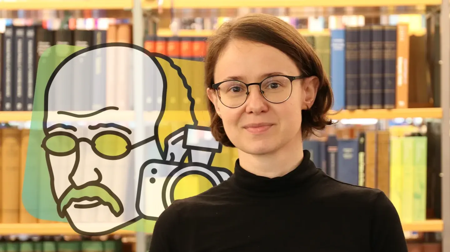 Porträt von Anna Parlak und das Math Planck People Logo